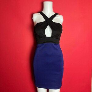 Mystic / Dark blue and black cocktail club dress 🖤💙​​​​​​​​